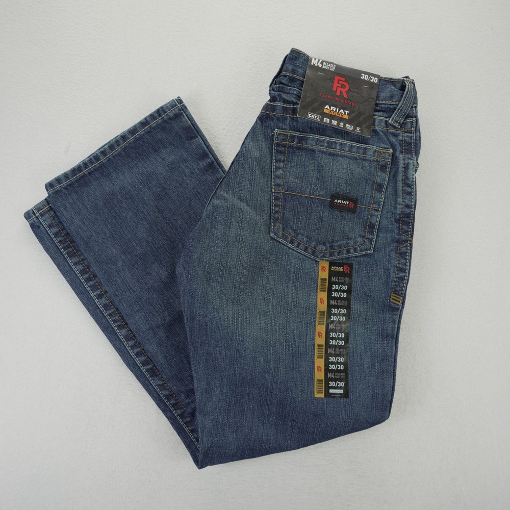 Ariat FR M4 Relaxed Boot Cut Jeans Mens 30x30 Flame Resistant Denim Pants NWT